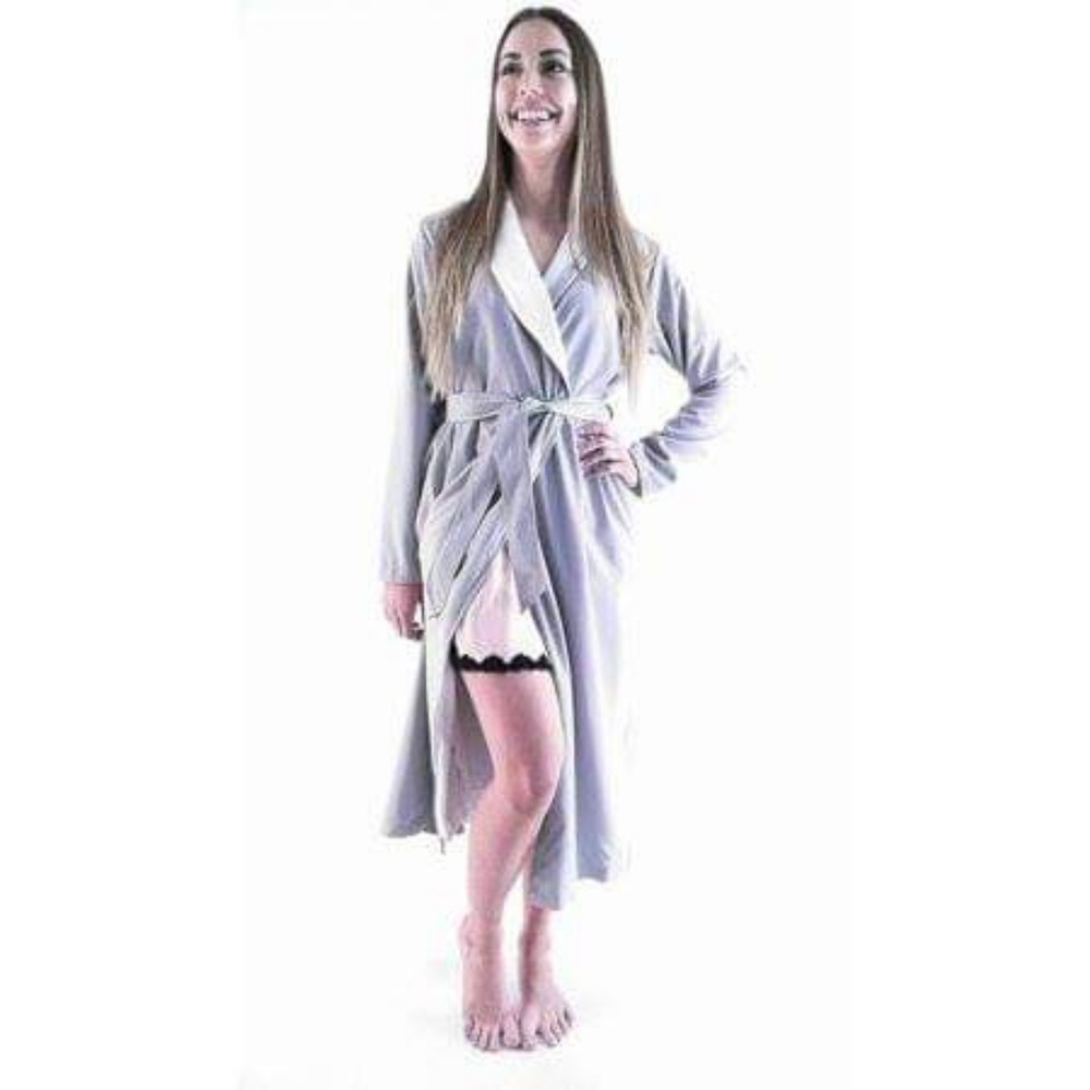 Gilligan & O'Malley Mesa Gray Long Spa Bath Robe